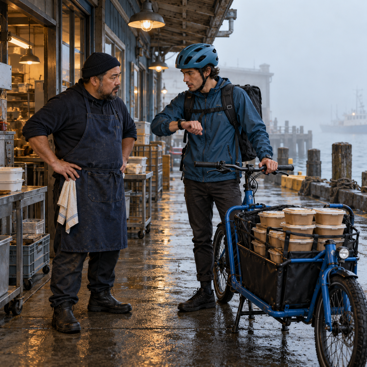 A waterfront handoff runs late, exposing the difference between a flexible plan and a promise nobody has authority to change.