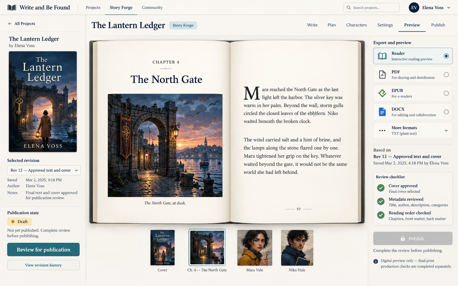 Book publication preview in Write And Be Found